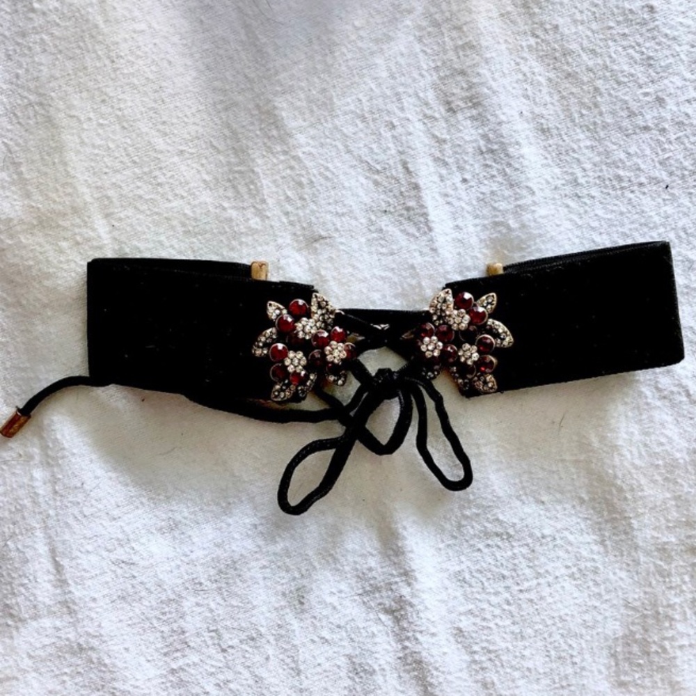 Zara jeweled Black choker corset style